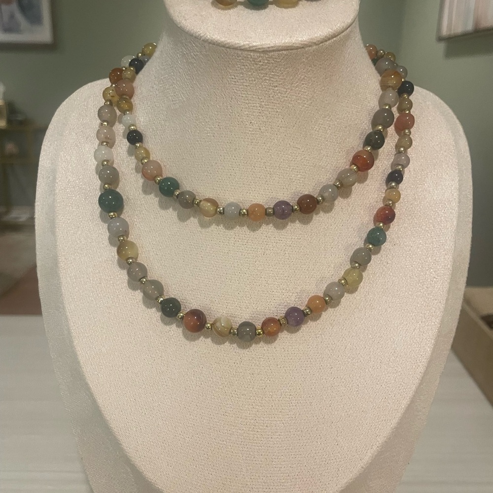 Multi Agate Gemstone Set - Picture 2 of 2